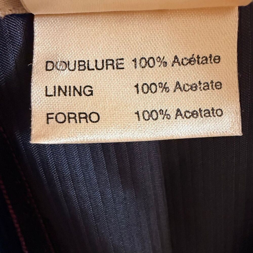 Hermès Paris Vintage Y2K Women’s Navy Pinstripe Wool Coat Blazer SZ EU 38 / US 6 - Picture 11 of 15